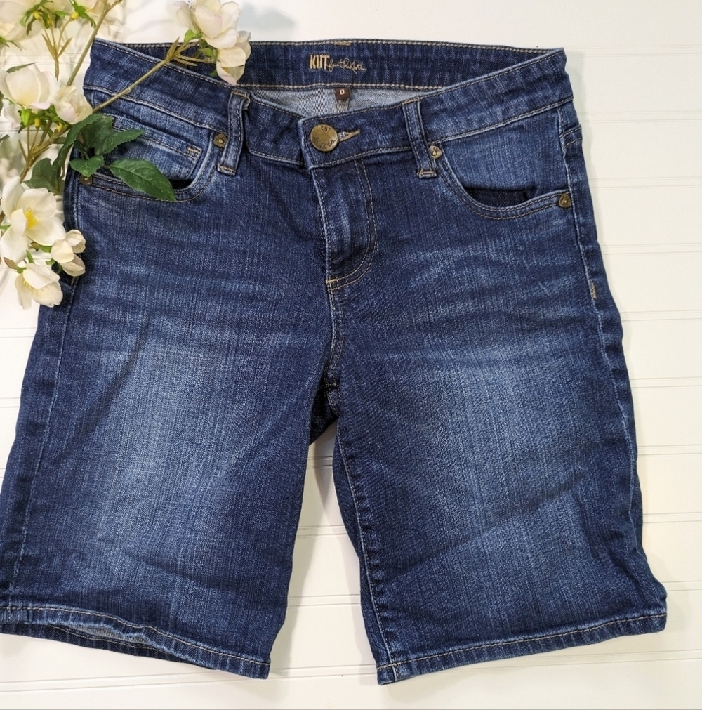 Kut from the Kloth Dark Wash Bermuda Shorts